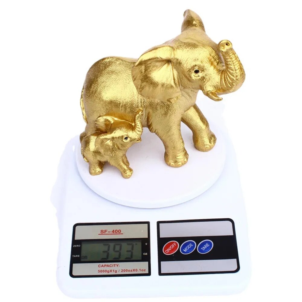 Elephant Family Figurine Resin