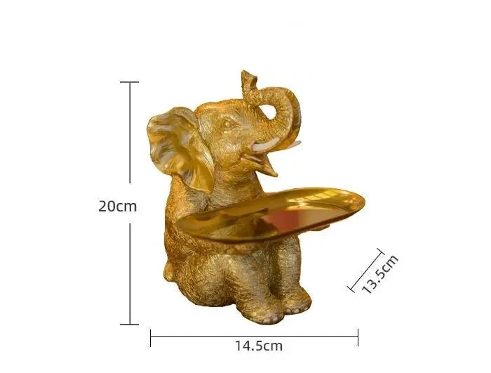 Elephant Resin Sculpture Key Storage Statue