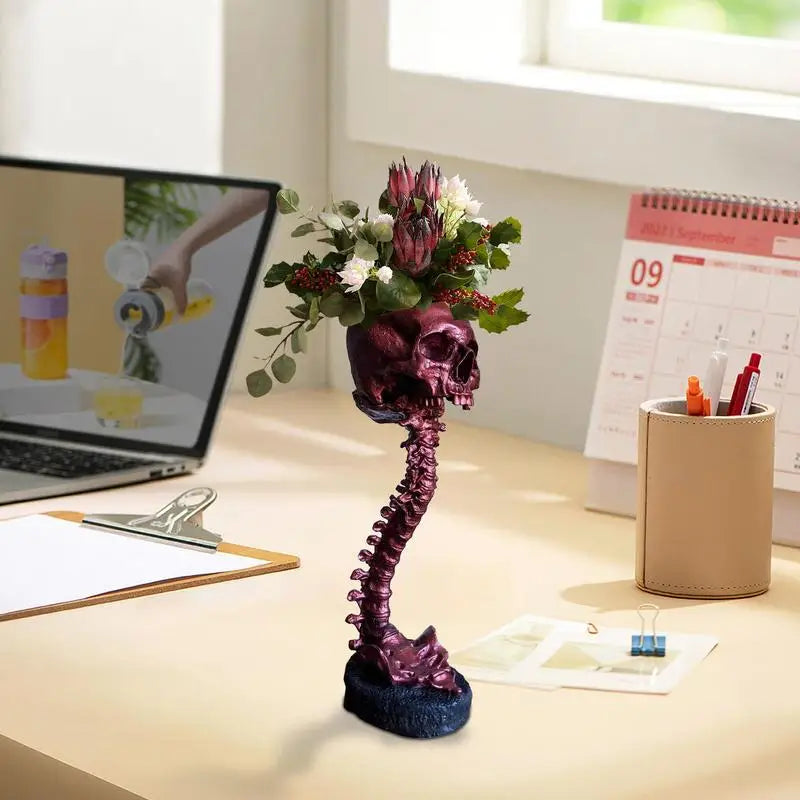 Skull Pot Planter Polyresin