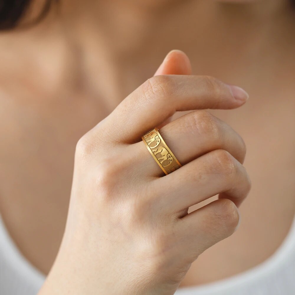 Elephant Sun Rings Stainless Steel