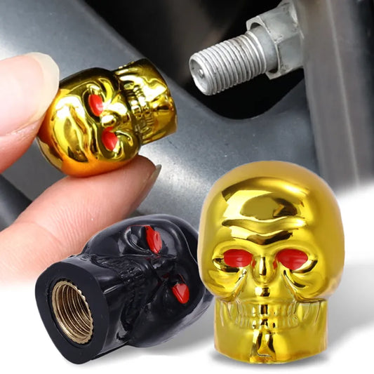 Skull Tire Valve Stem Cap Wheel Tyre Valve Rust Proof