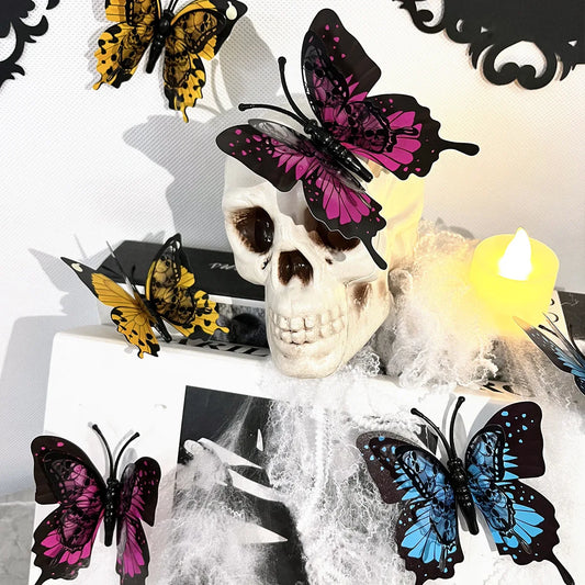 Skull 3D Butterfly Wall Stickers