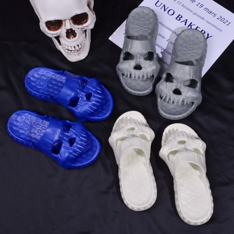 Slippers Skull Design Thick Sole Platform