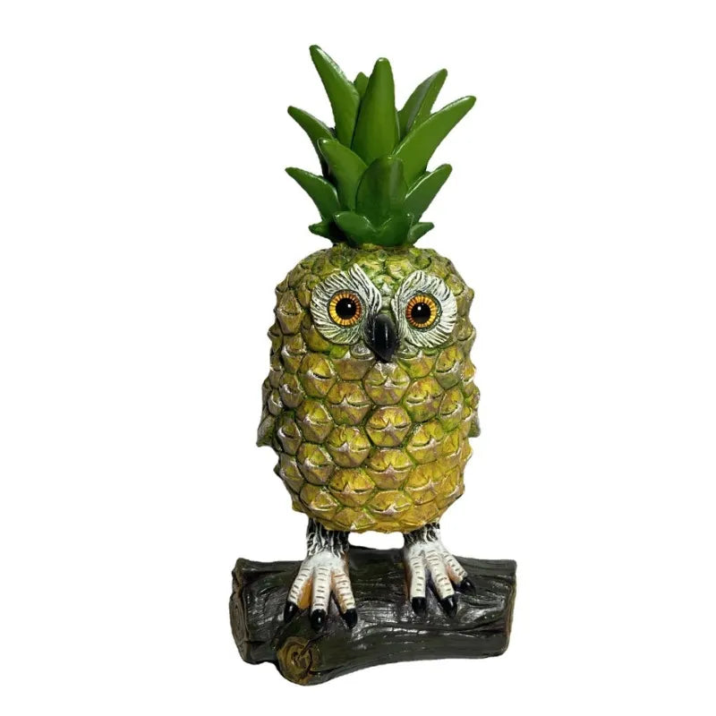 Owl Variations Pineapple Resin Statue