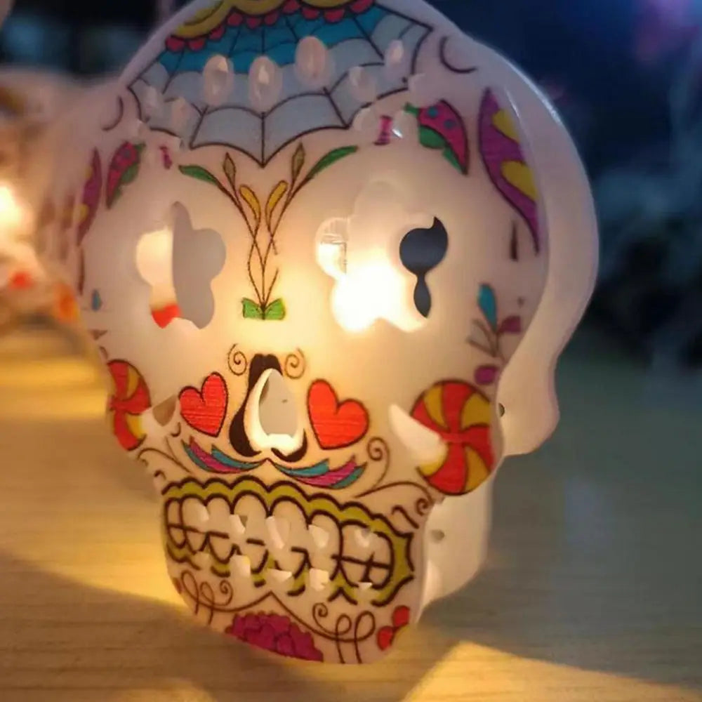 Skull Light String Battery-Operated Fairy String Led