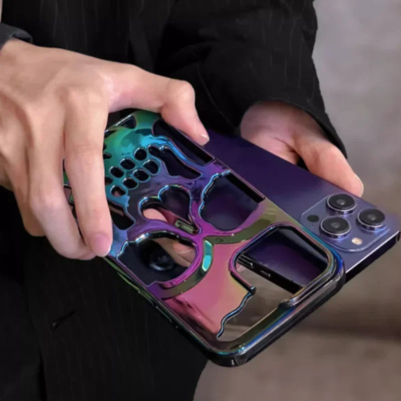 Skull 3D Phone Case Hollow Heat Dissipation Plate Cover