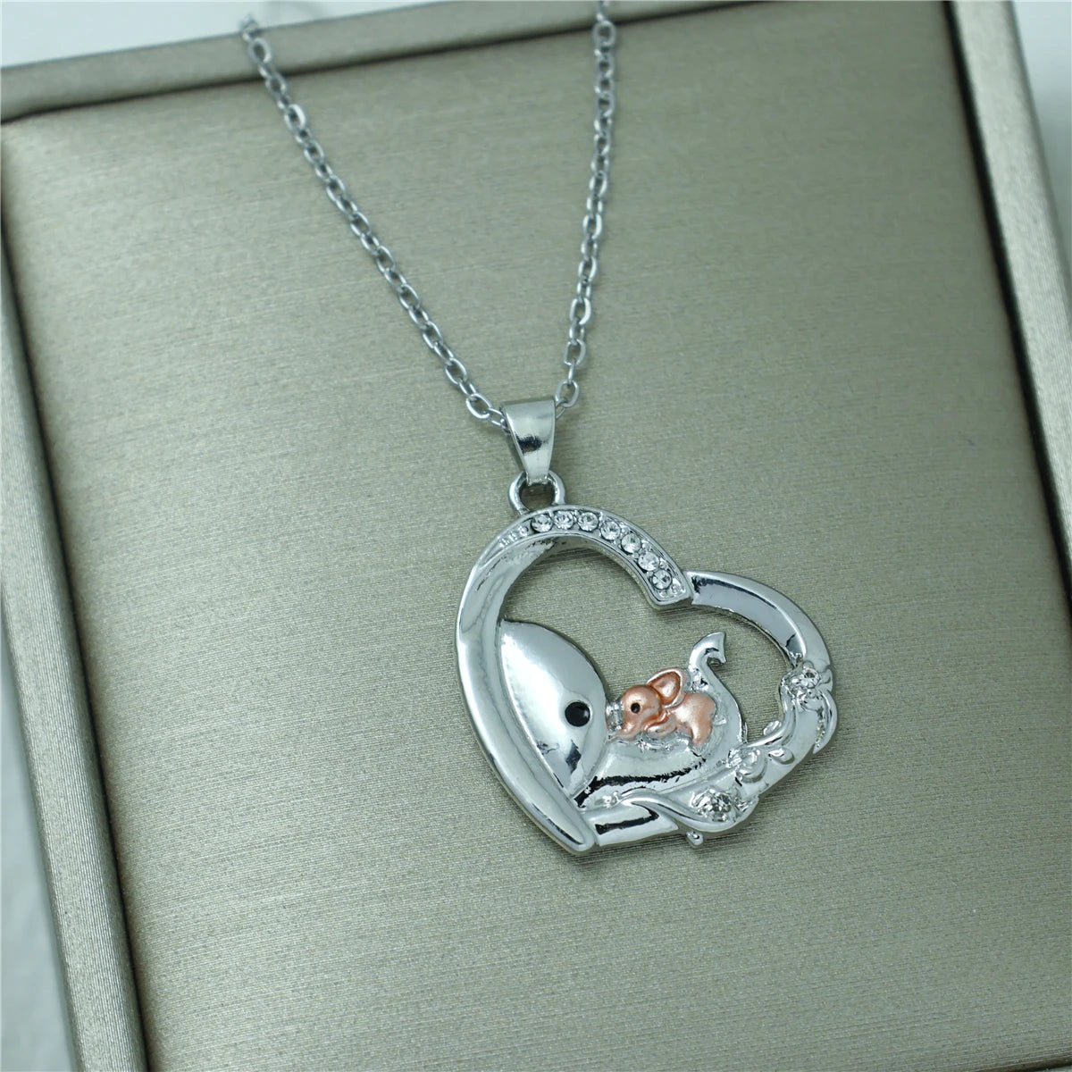 Elephant Necklace Mother's Day Gift Daughter Gifts Jewelry Zircon