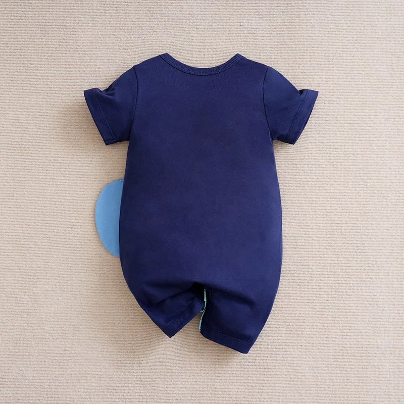 Elephant Cotton 0-18 Short Sleeved Baby Jumpsuit