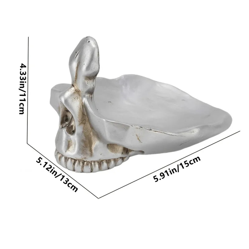 Skull Eyeglasses Statue Holder With Storage Tray