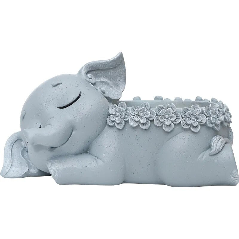 Elephant Cute Resin Flowerpot