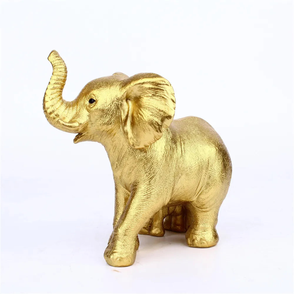 Elephant Family Figurine Resin