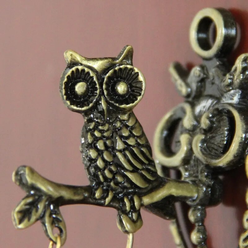 Elephant & Owl Vintage Metal Bell Door