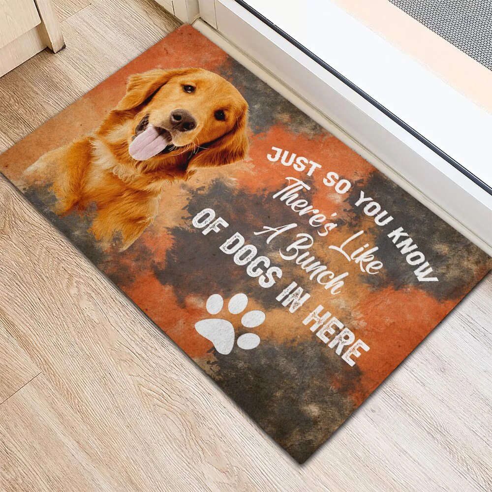 Dog Golden Retriever Doormat Non-Slip