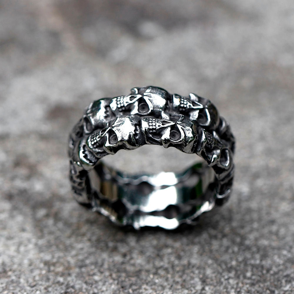 Skull Ring Vintage Stainless Steel