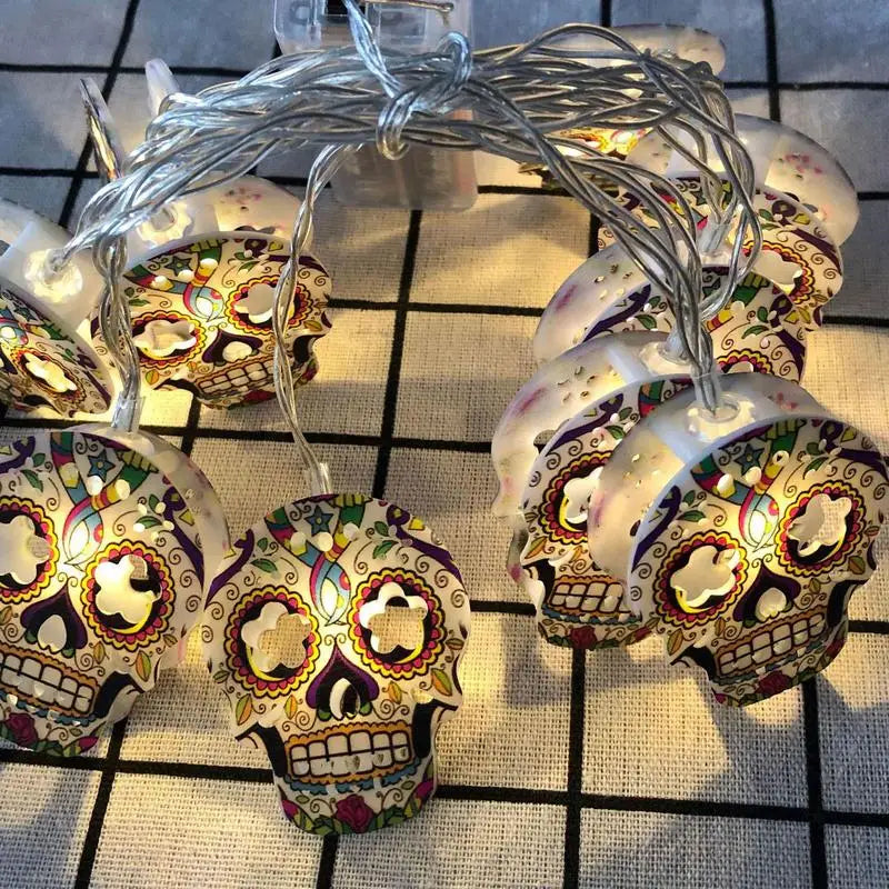 Skull Light String Battery-Operated Fairy String Led