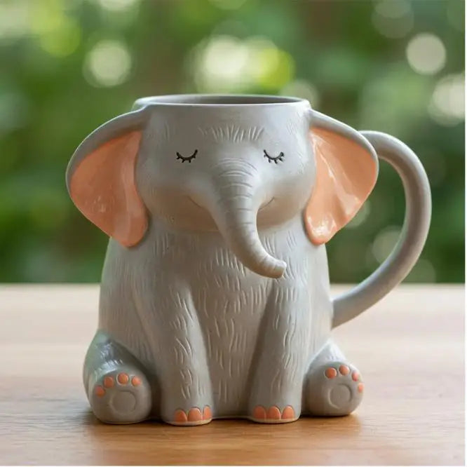 Elephant Shape Mug Resin Mug Drink Cup
