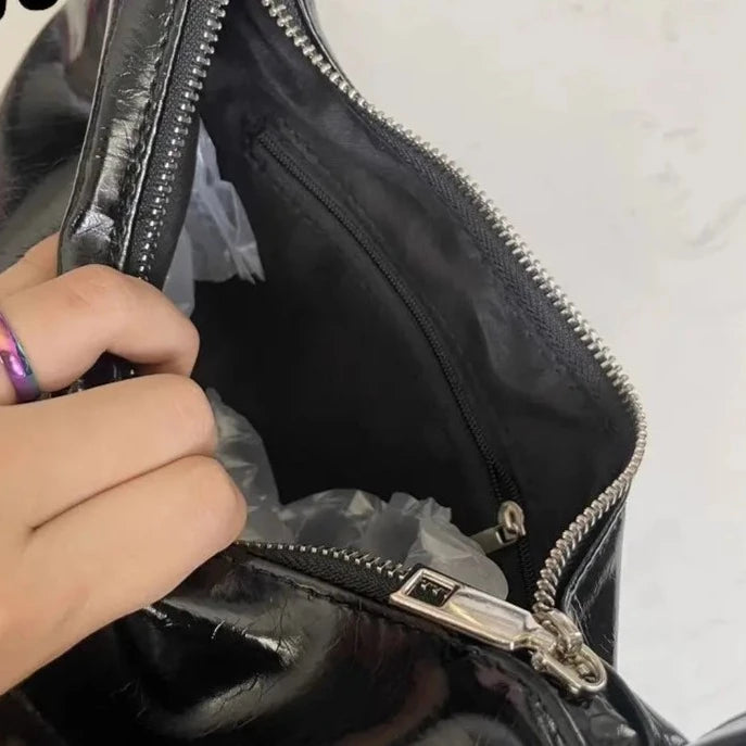 Skull Leather Handbag Shoulder Bag