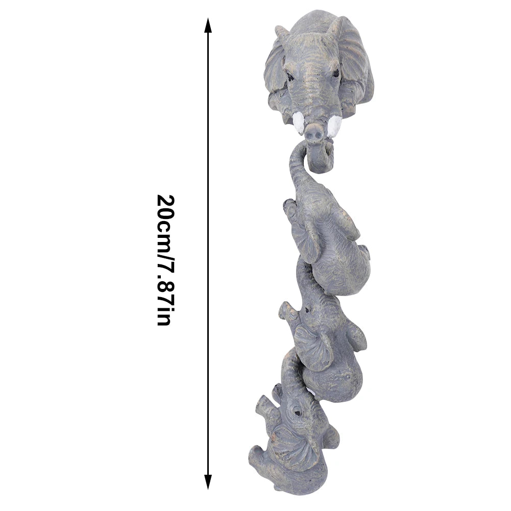 Elephant Ornament Resin Elephant 4 Items/set
