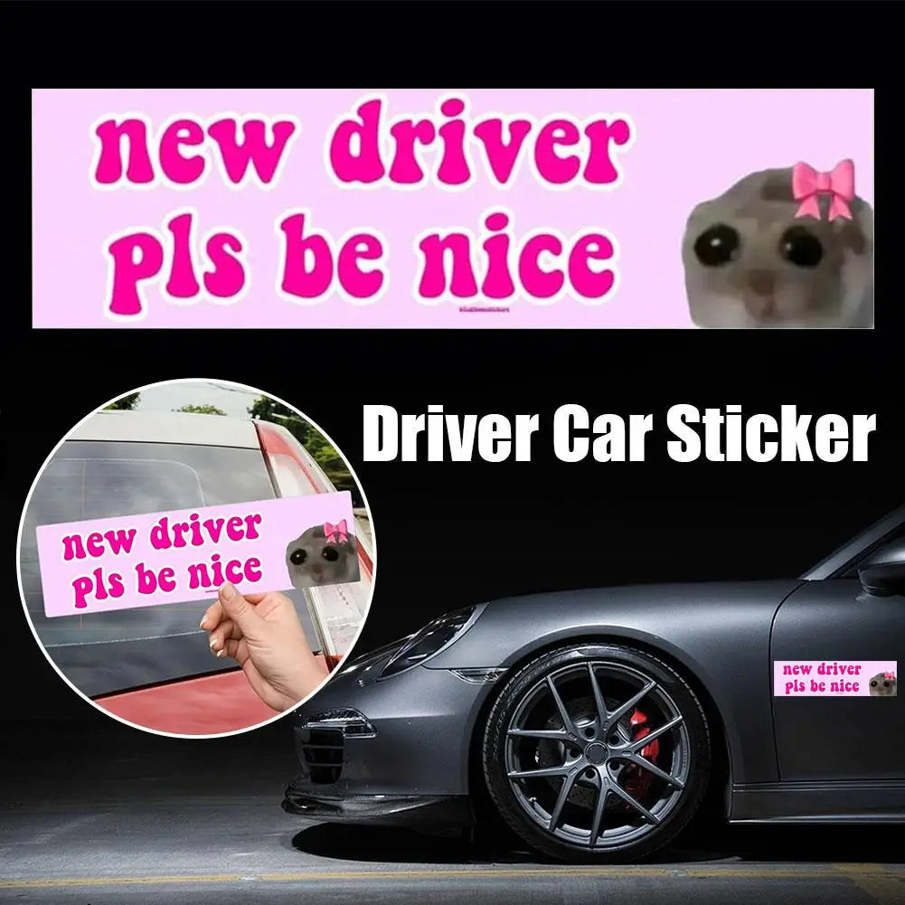 New Driver Pls Be Nice Car Sticker Bumper Sticker
