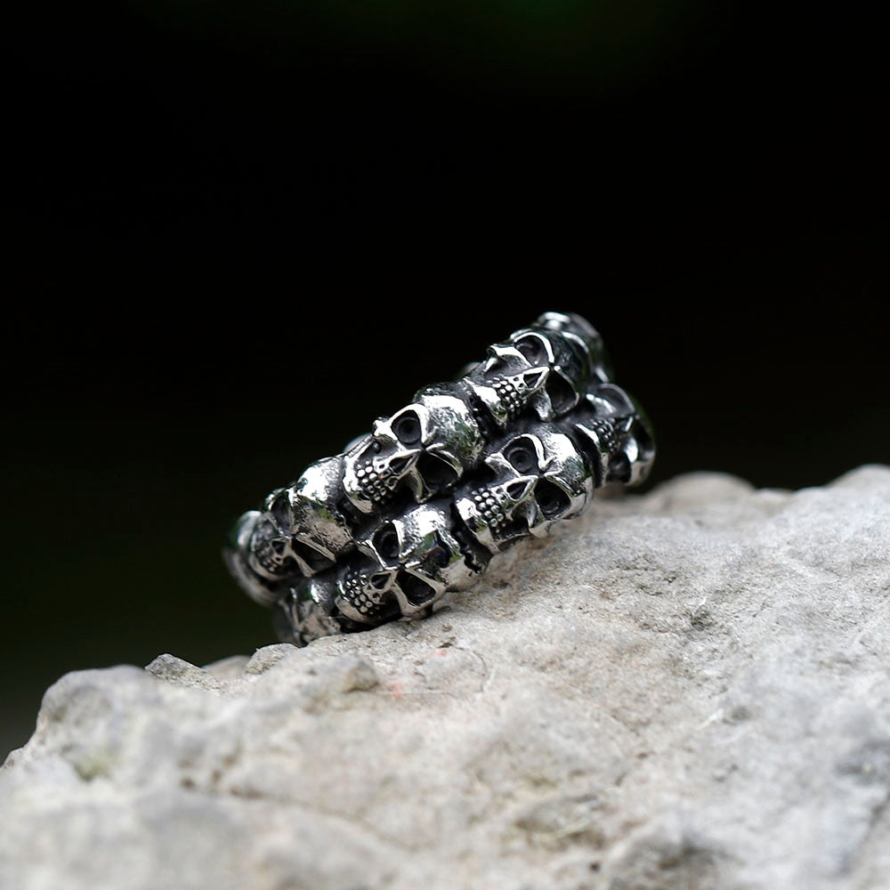 Skull Ring Vintage Stainless Steel