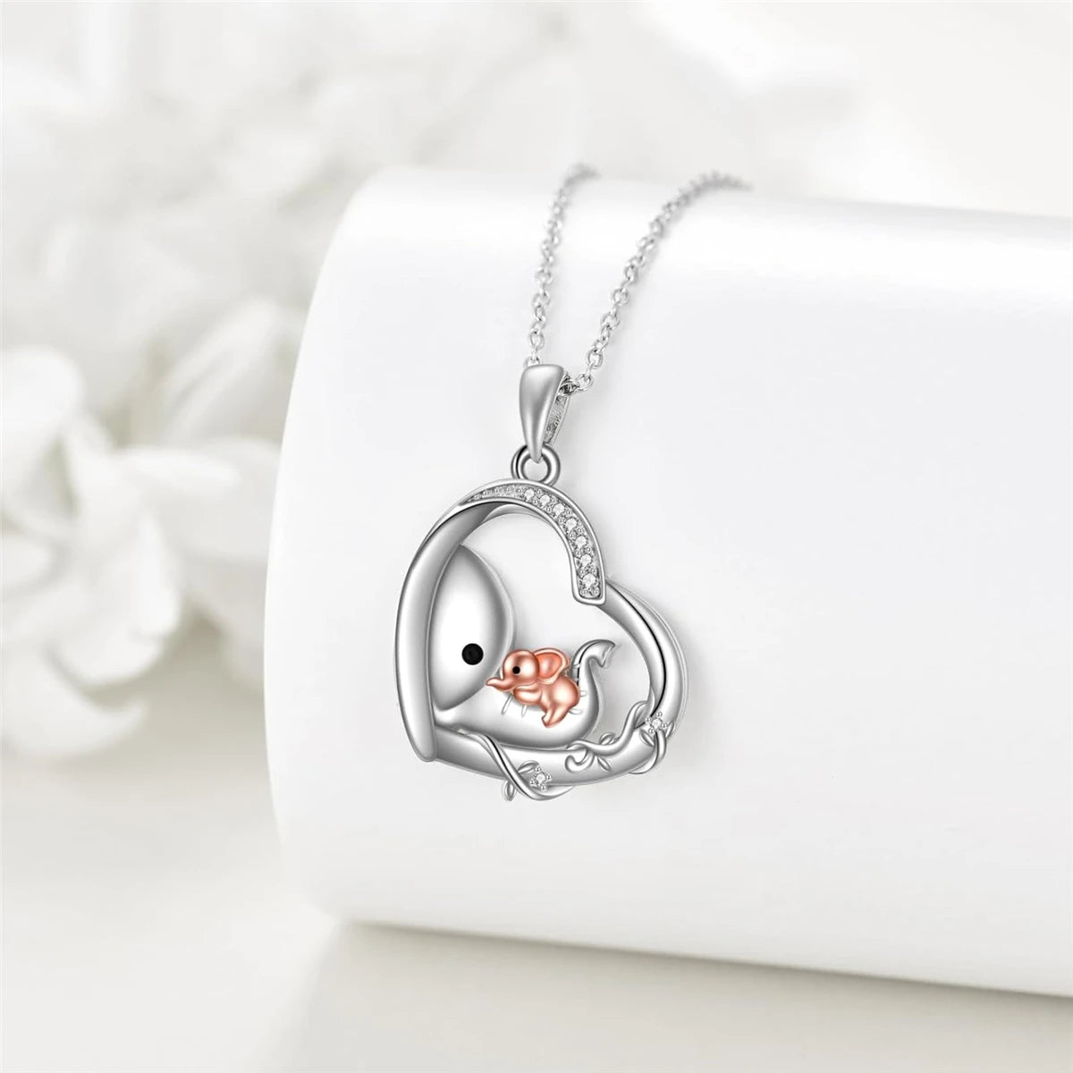 Elephant Necklace Mother's Day Gift Daughter Gifts Jewelry Zircon
