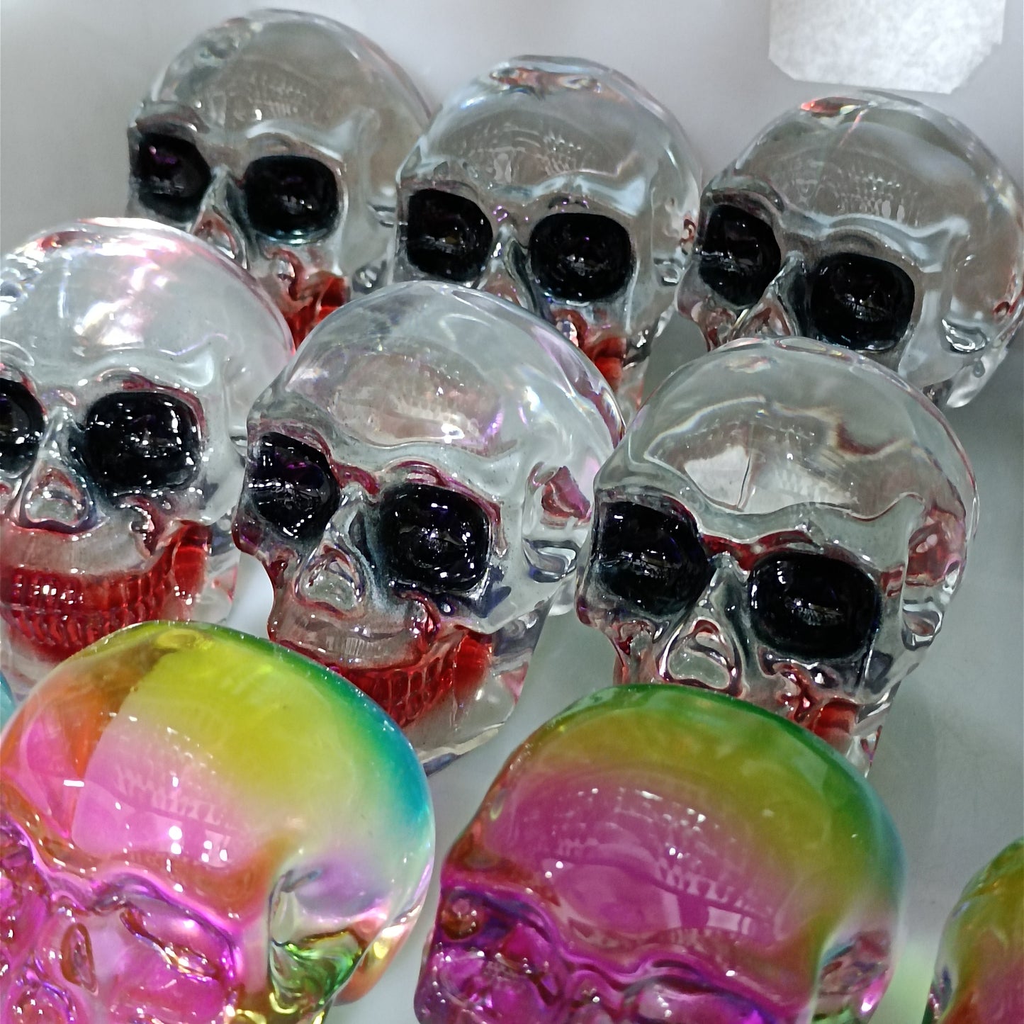 Quartz Mineral Skull Crystal Carving Decoration Halloween