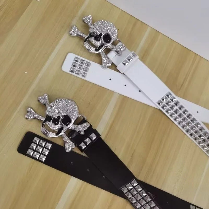 Skull Rhinestone Belt