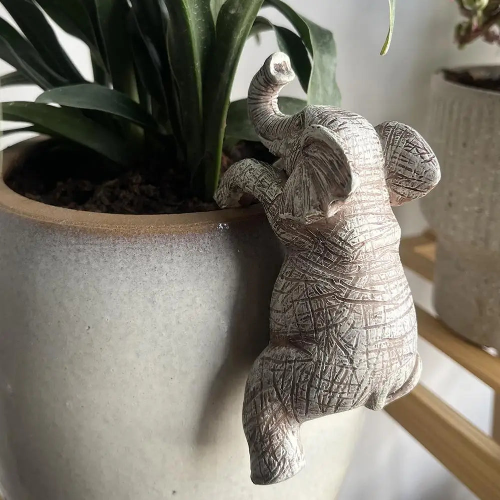 Elephant Hanging Resin Flower Pot Figurine