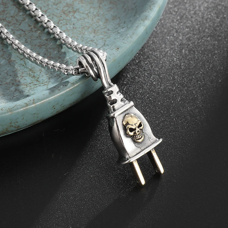 Skull Pendant Rock Sweater Chain Pendant