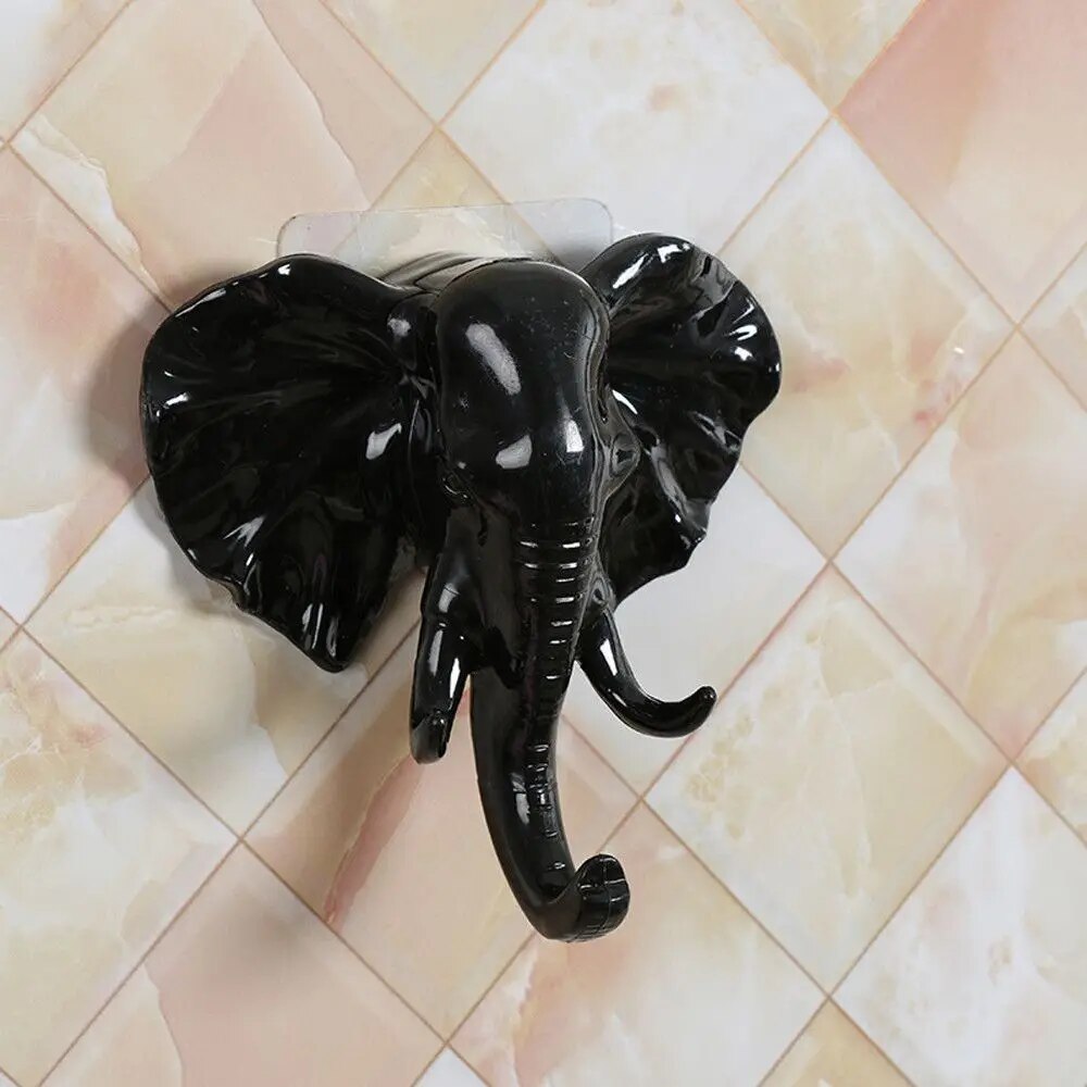 Elephant Head Shaped Hanging Hook Key Holder Wall