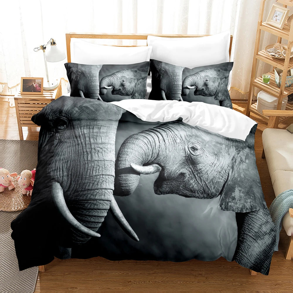 Elephant 3D Duvet Cover Bedding Set