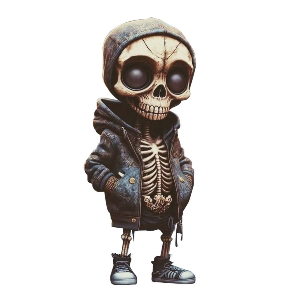 Resin Cool Skeleton Figures Halloween Skeleton Figurine Skull Ornaments