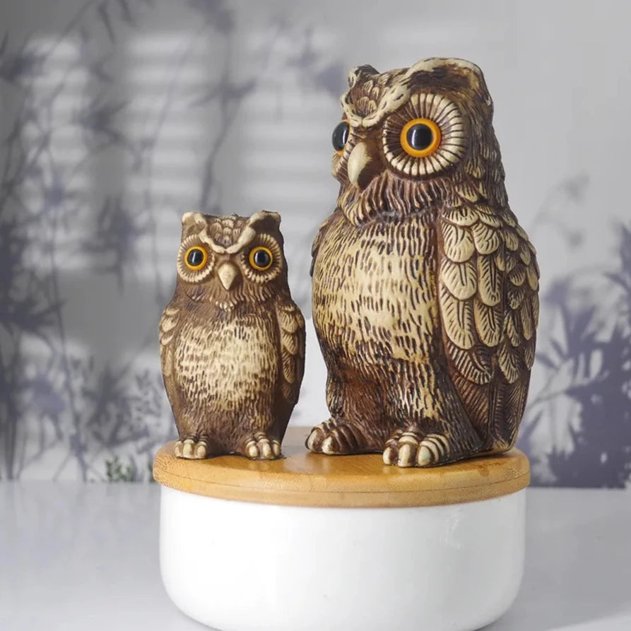 Owl Figurines Statue Sculpture Resin