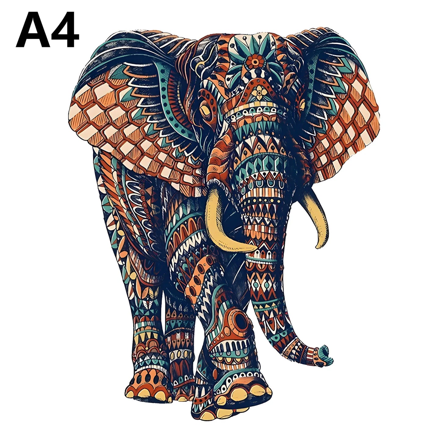 Elephant Unique Wooden Puzzle Shaped Pieces