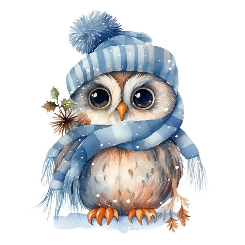 Owl Merry Christmas Wall Sticker