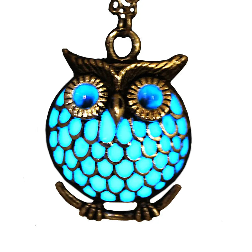 Owl Luminous Necklace Glow In The Dark Night