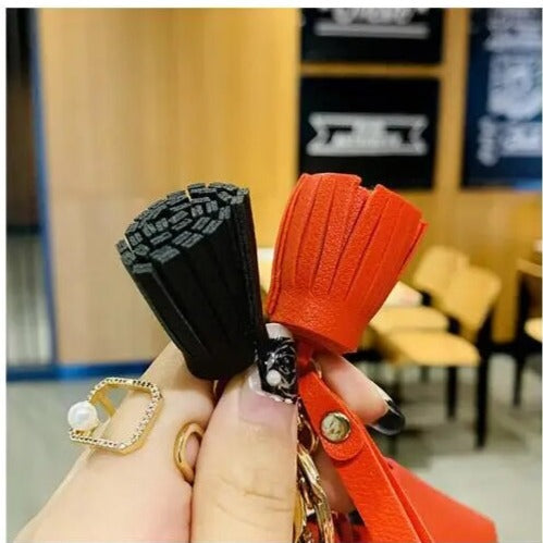 Owl Mini Wallet Rhinestone PU Leather Keychain