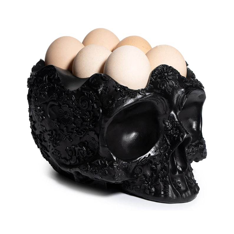 Gothic Skull Egg Holder Resin
