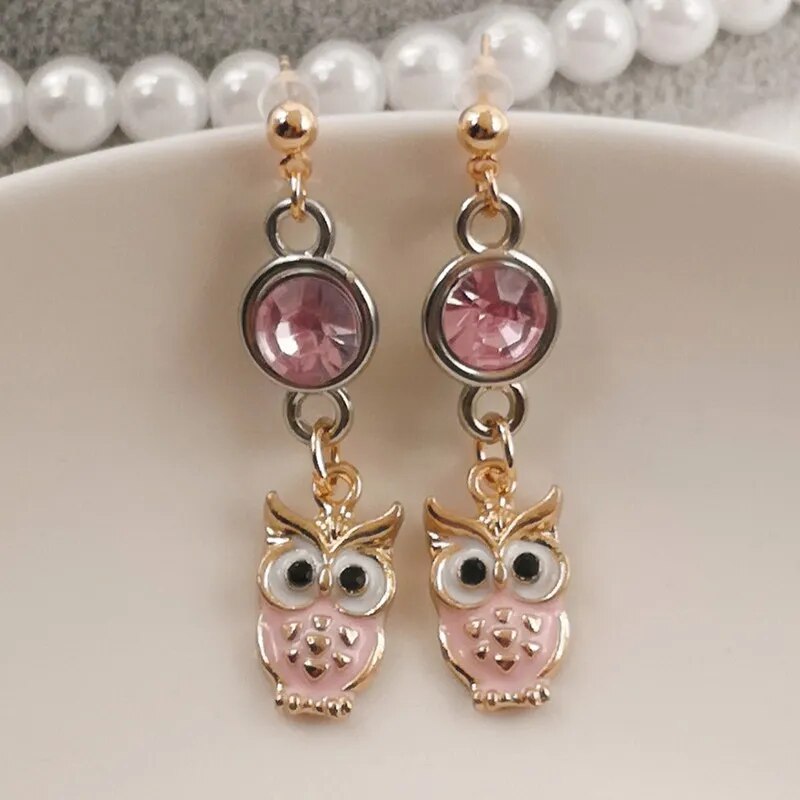Owl Sweet Earrings Gold Color