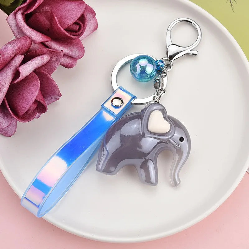 Elephant Colorful Resin Keychains
