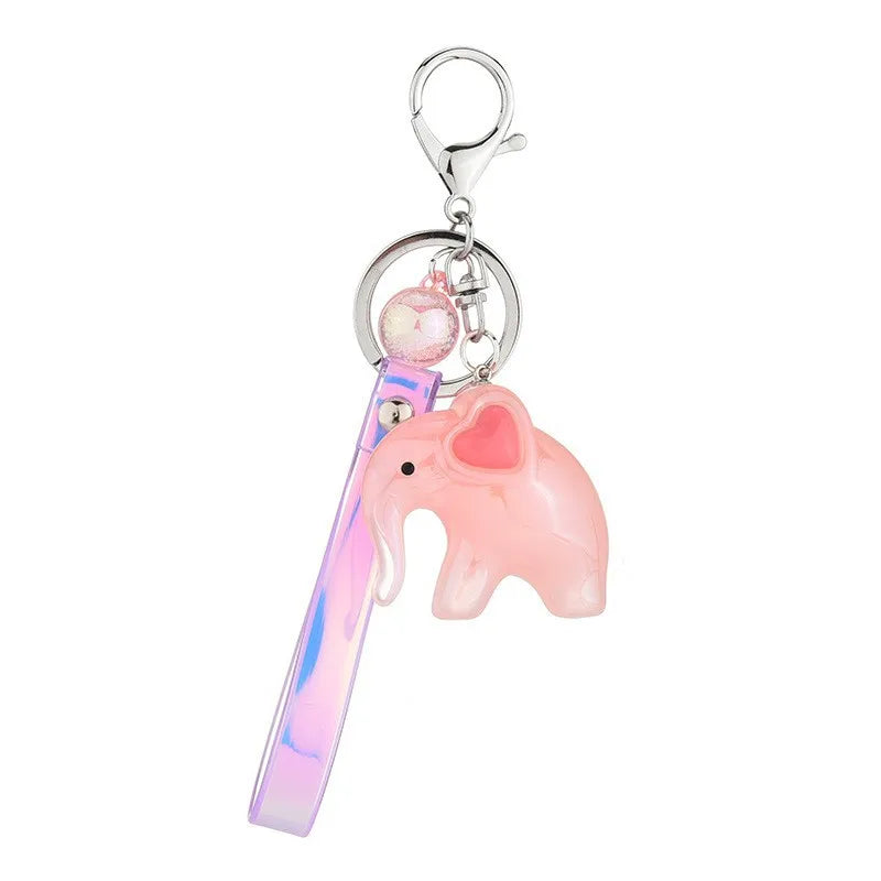 Elephant Colorful Resin Keychains