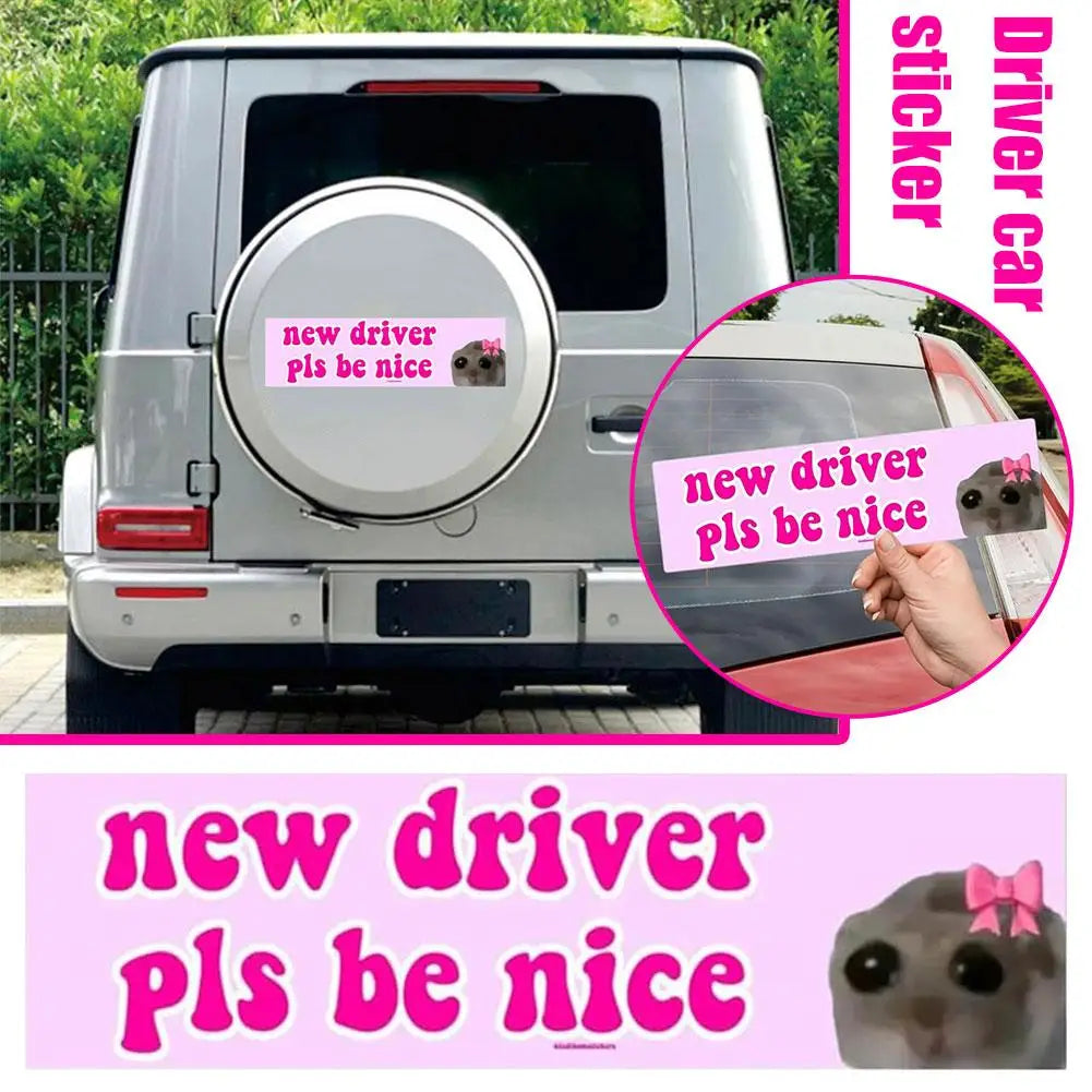 New Driver Pls Be Nice Car Sticker Bumper Sticker