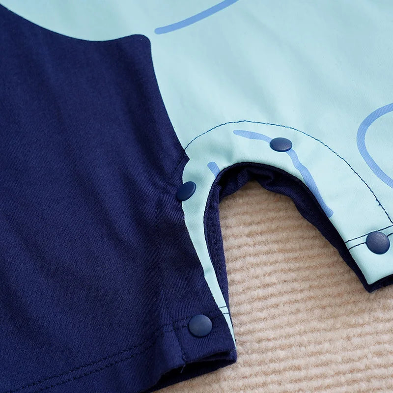 Elephant Cotton 0-18 Short Sleeved Baby Jumpsuit