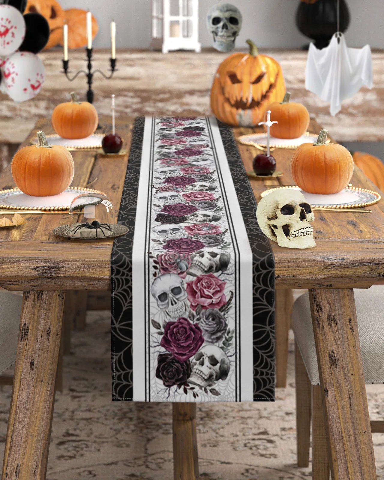 Skull Linen Table Runners