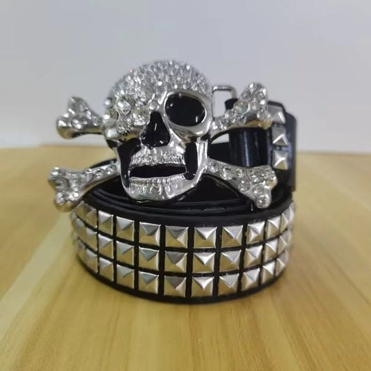 Skull Rhinestone Belt