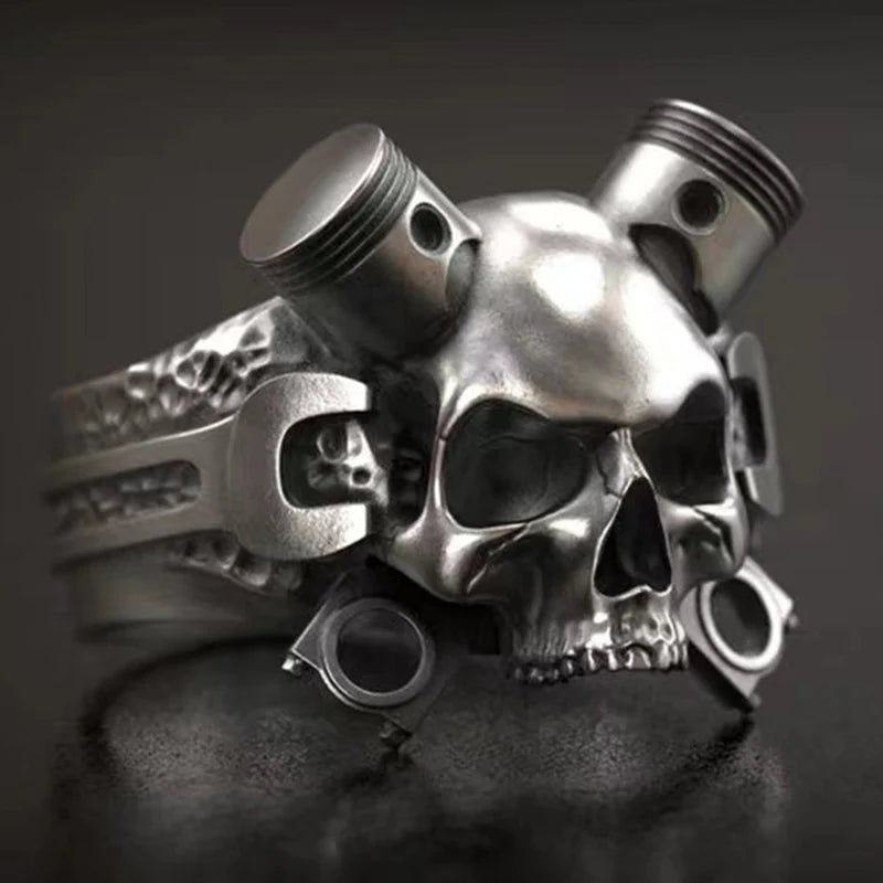 Skull Ring Wrench Screw Skeleton