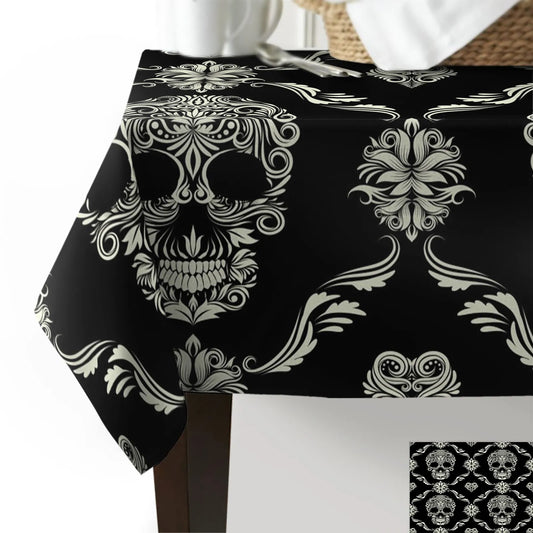 Skull Black Tablecloths Waterproof