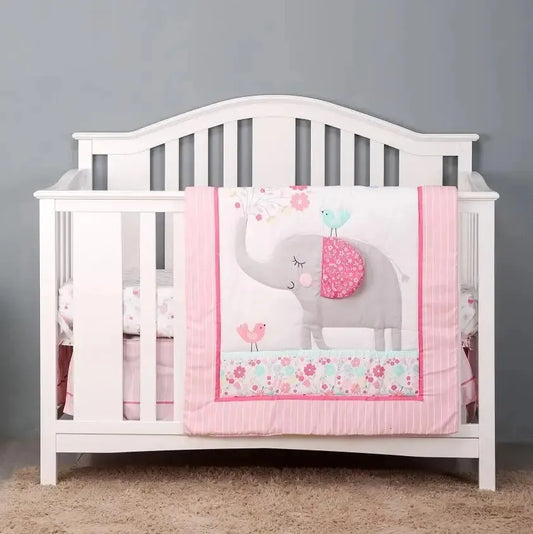 Elephant Baby Crib Bedding Set 3 Pieces