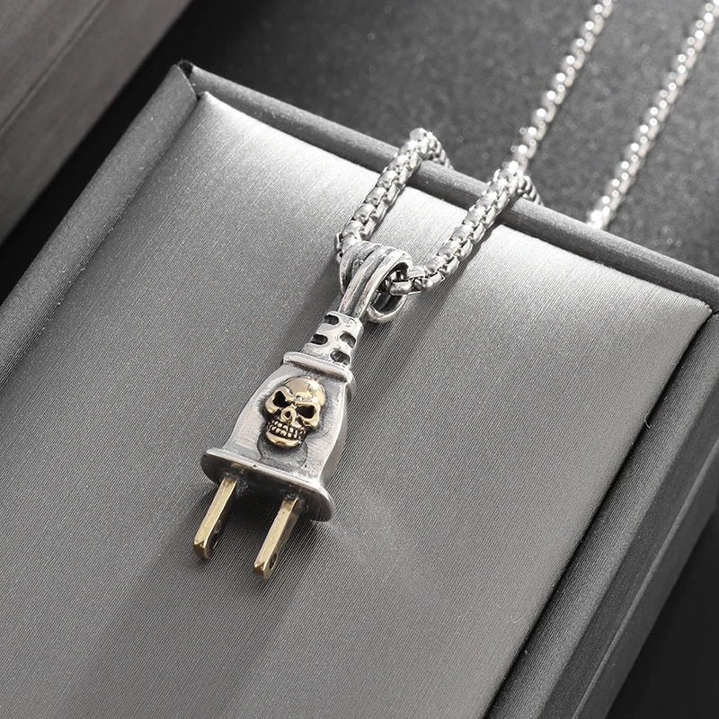 Skull Pendant Rock Sweater Chain Pendant
