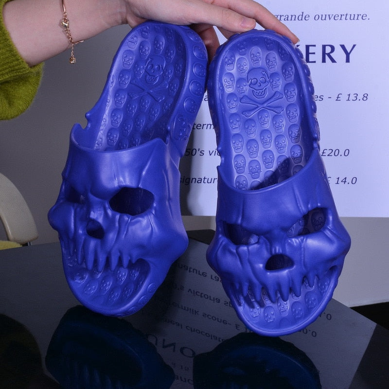 Slippers Skull Design Thick Sole Platform